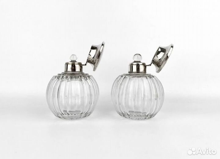 Флаконы для духов, Англия, стекло, серебро, 1919 г