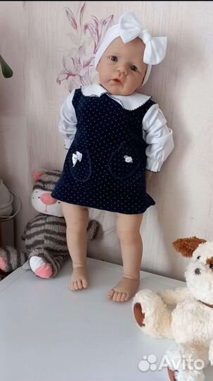 Кукла Реборн 60 см,ручной росписи