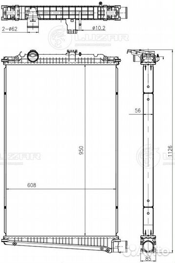 Радиатор охлаждения DAF CF 85 (без рамки)