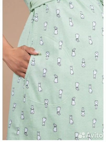 Новый комплект.Халат+сорочка для беременных,роддом