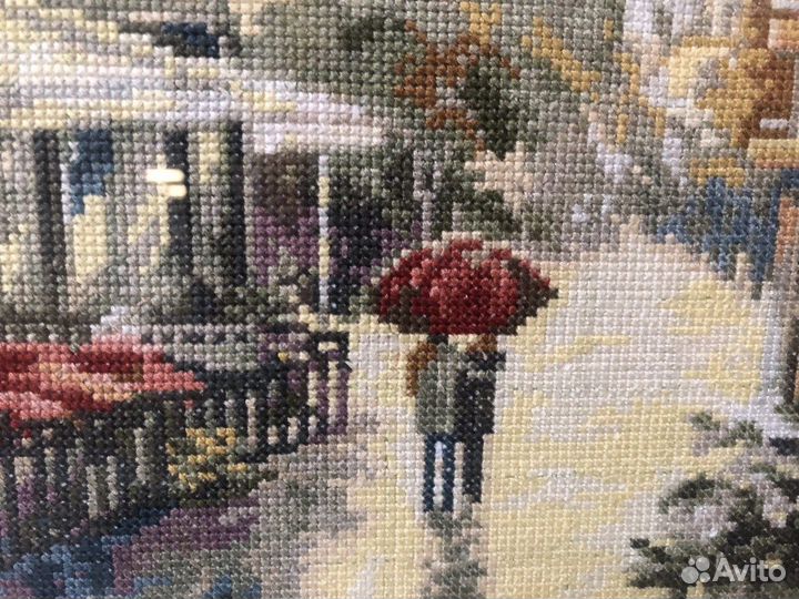 Картина вышитая крестом ручная работа. Торг
