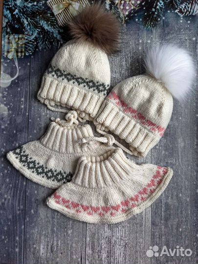 Комплект шапка, манишка