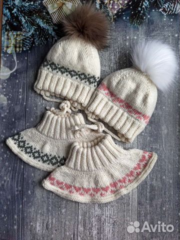 Комплект шапка, манишка