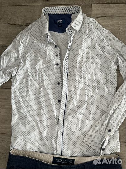 Мужская одежда(кожаная куртка,брюки) пакетом 50