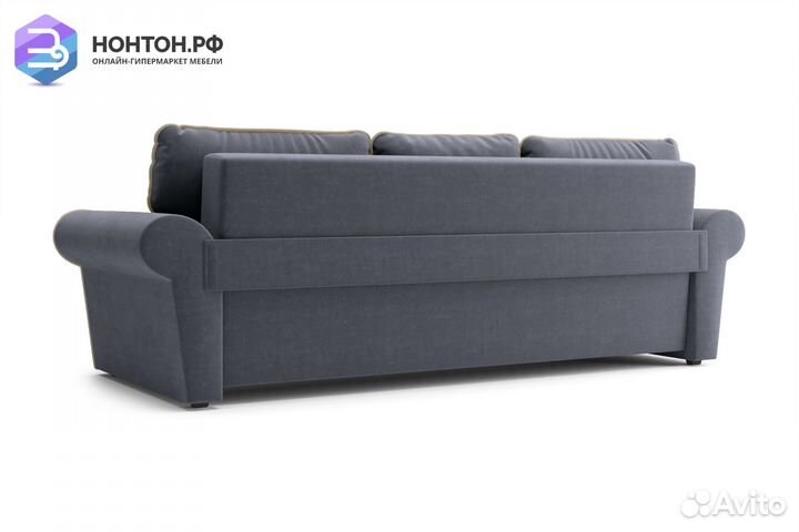 Диван еврокнижка Прованс 3-х местный темно-серый