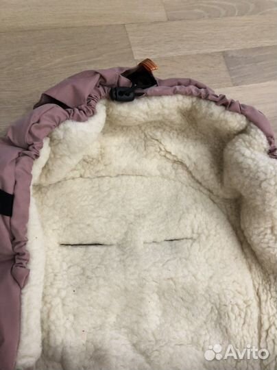 Зимний конверт в коляску на овчине