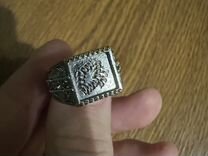 Кольцо серебро мужское 18 размер