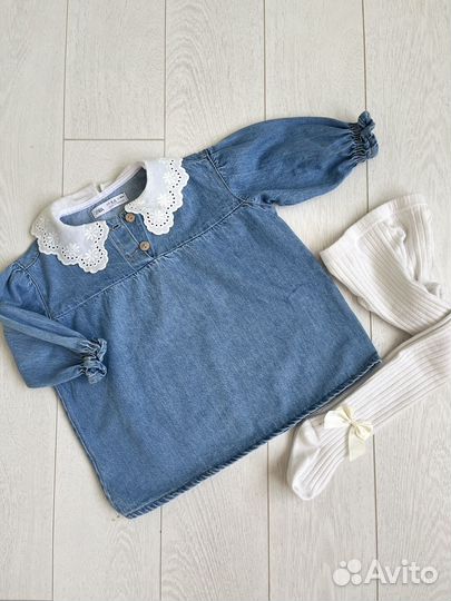 Платье джинсовое zara 3-4 года