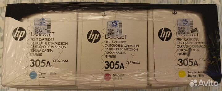 Картридж HP CF370AM три цветных, № 305a оригинальн