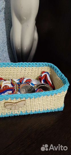 Вязаные корзинки