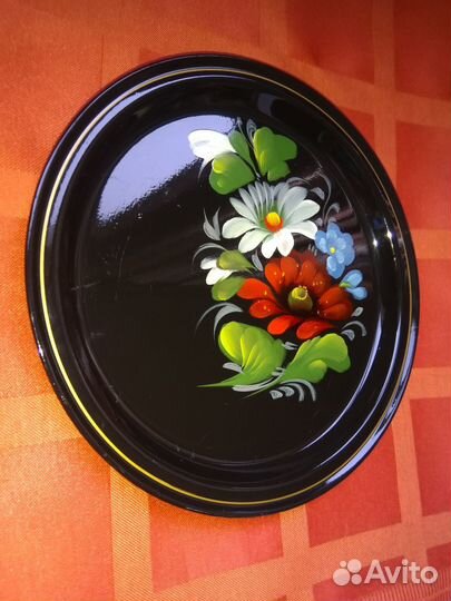 Поднос маленький Жостово 18 см СССР