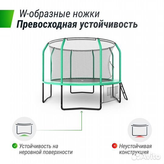 Батут unix Line supreme game 8 ft (green)