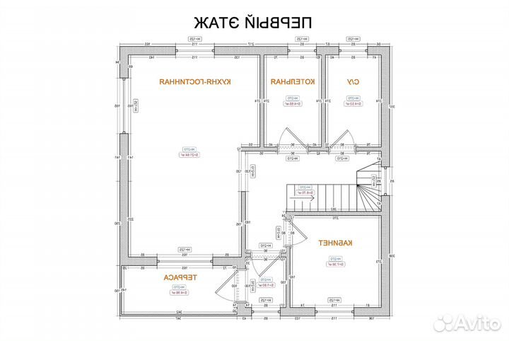 Каркасный дом 103 м.кв. фасад под ключ 34-504
