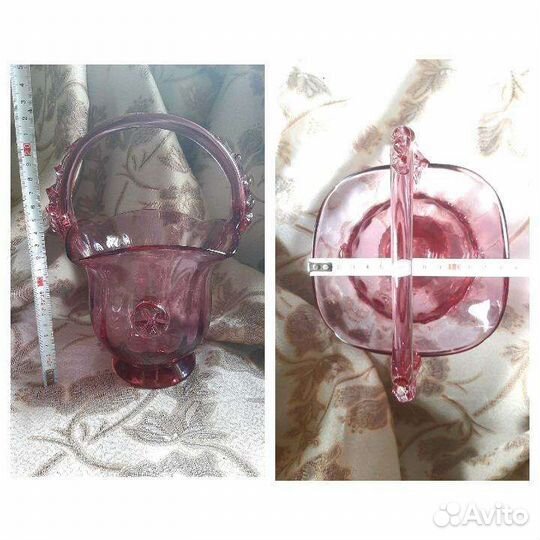 Вазы из цветного стекла, винтаж СССР