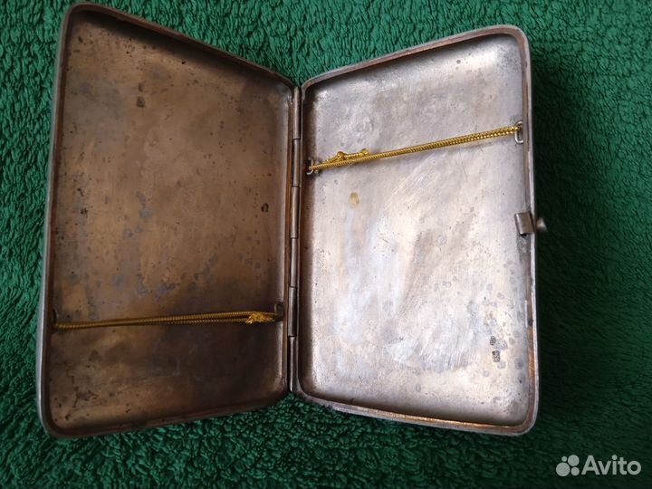 84 проба. Портсигар. 121 грамм. До 1917 г