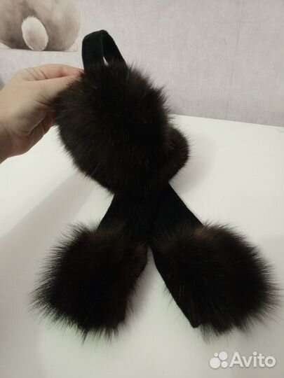 Набор митенки и наушники с соболем