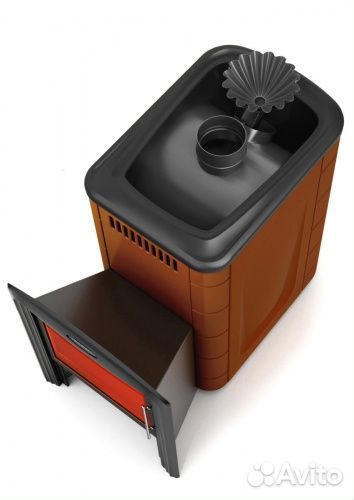 Печь банная Ангара 2012 Inox Витра зк терракота Т