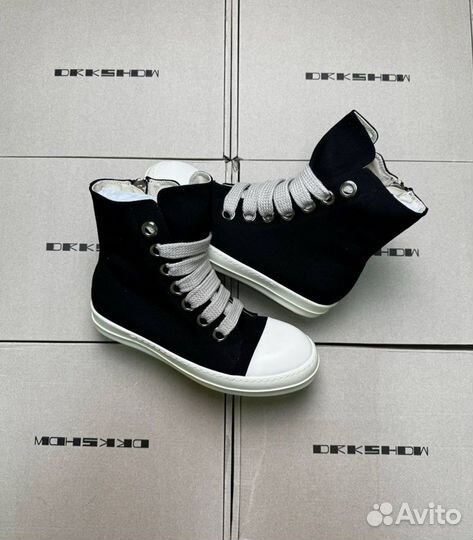 Rick Owens drkshdw Black Jumbo Lace High-top