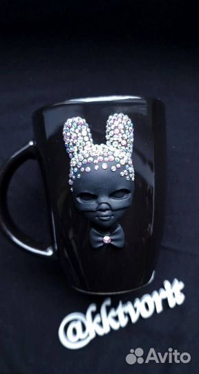 Кружка в подарок из полимерной глины