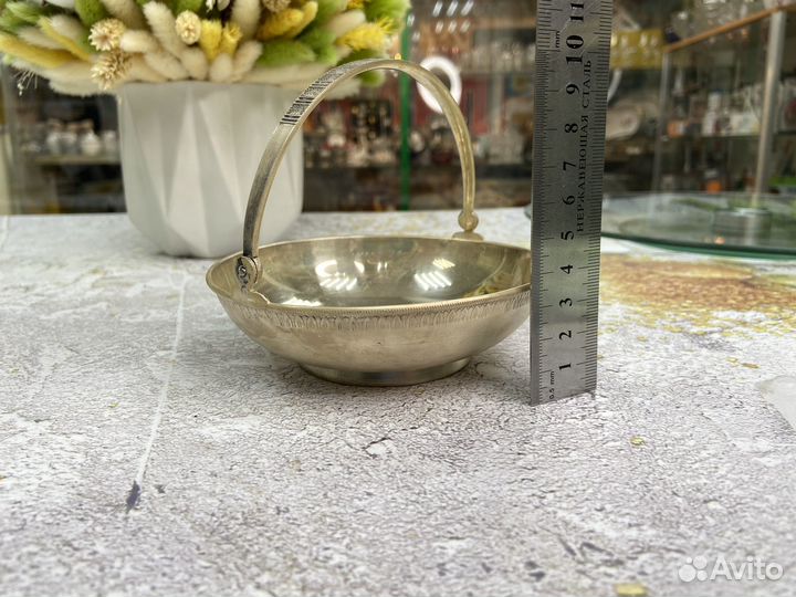 Конфетница мельхиор СССР