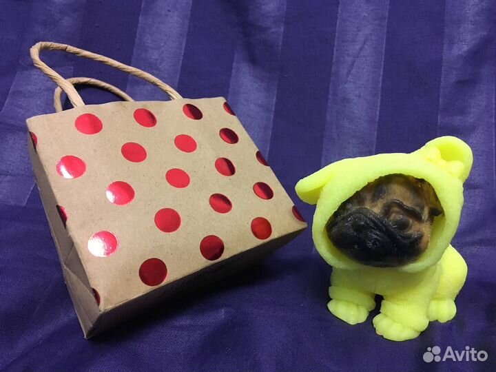 Мыло Мопс / сувенир/ Новый год