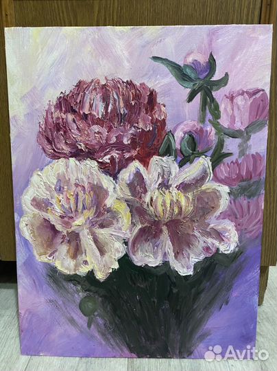 Картина маслом цветы 