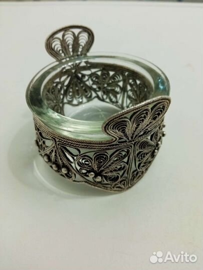 Подставка для соли/солонка/Ссср мельхиор винтаж