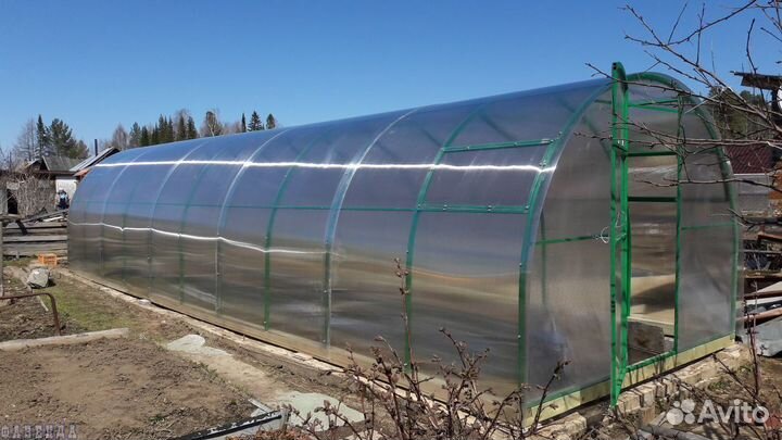 Теплица усиленная 8 метров труба 20х40