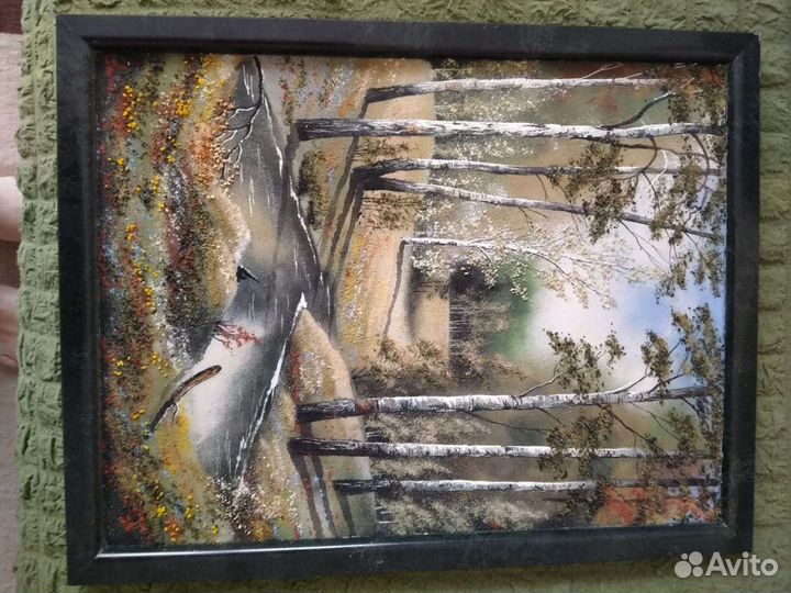 Панно из камня