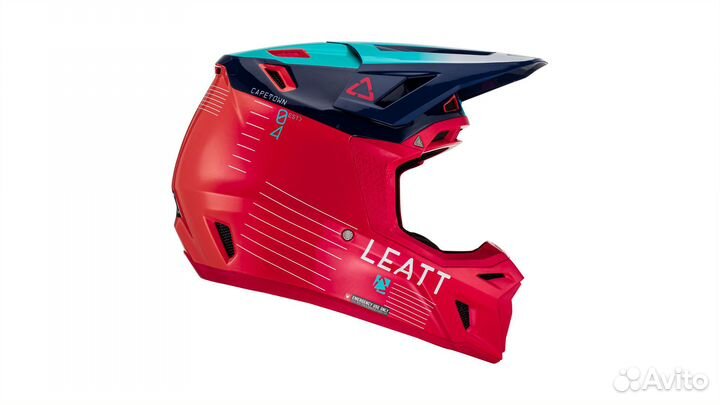 Мотошлем Leatt Moto 8.5 Helmet Kit Red, L размер