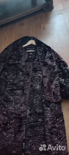 Шуба искусственная под каракуль 52 54