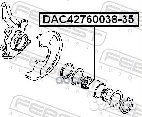 DAC4276003835 подшипник ступ. пер. Nissan Prim