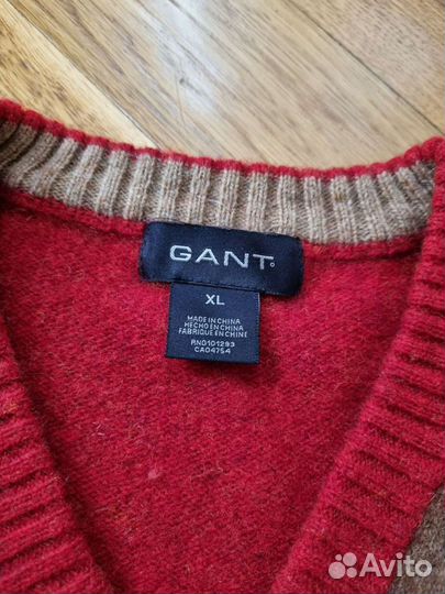 Свитер шерстяной мужскоц Gant р.XL