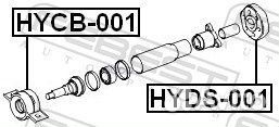 Подвесной подшипник карданного вала hyundai San