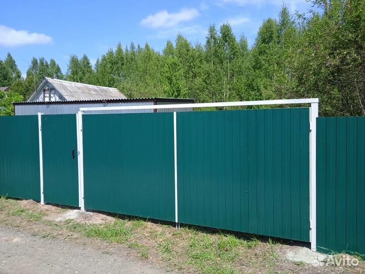Забор 20 м с воротами 