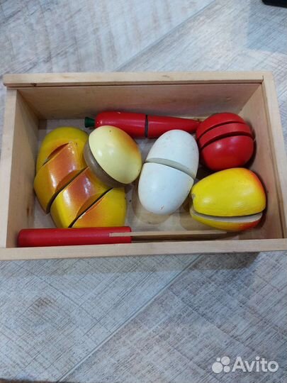 Набор овощей детский из дерева