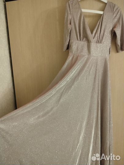 Платье вечернее пудровый перелив