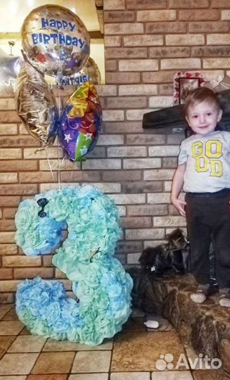 Цифра на день рождения 1, 2, 3