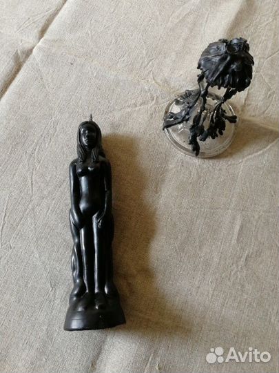 Восковая свеча черная Женщина