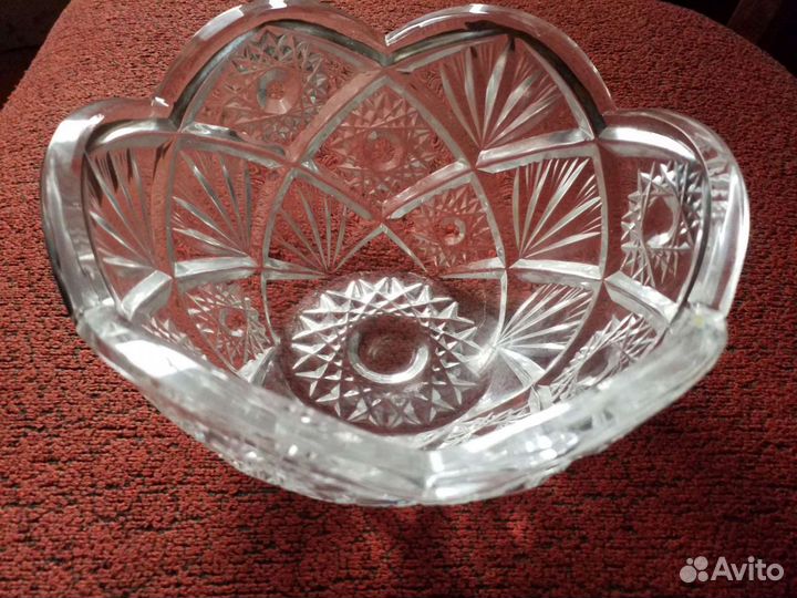 Ваза для фруктов,салатники, хрусталь
