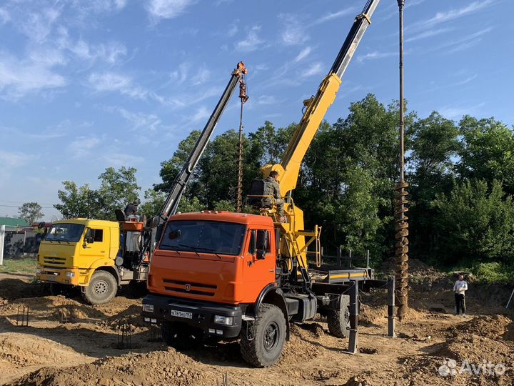 Услуги Ямобура Вездехода Бурение свай