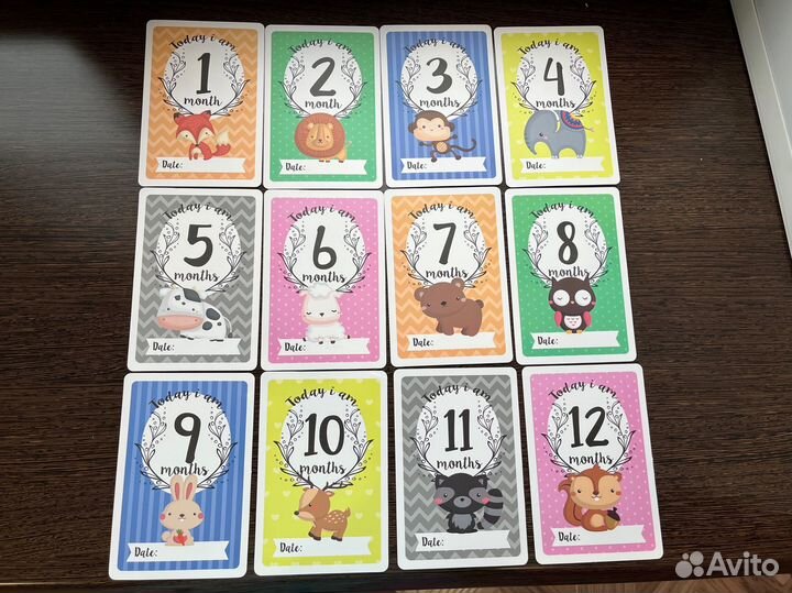 Карточки для фотосессии малыша, стикеры