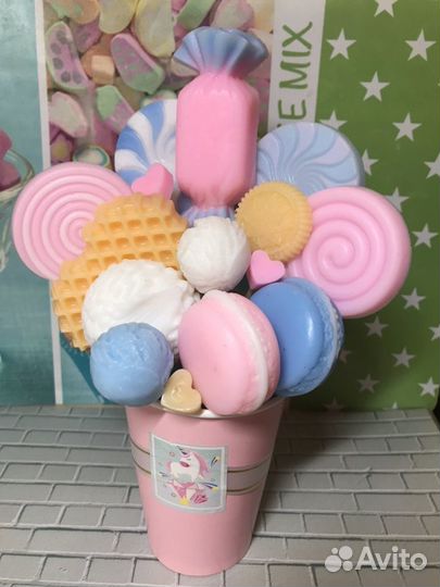 Сладкий букет из мыла ручной работы