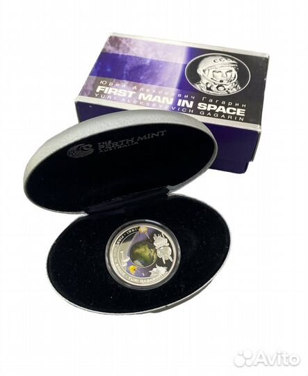 Монета 1 доллар 2007 Юрий гагарин
