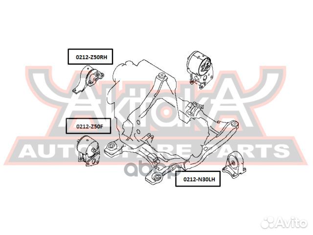 Подушка двигателя 0212-Z50RH asva