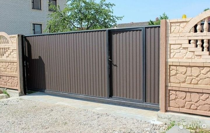 Откатные ворота с установкой