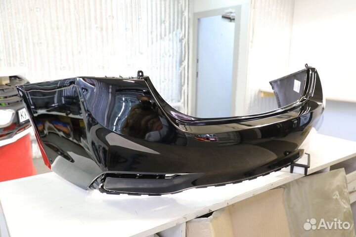 Бампер задний Хендай Солярис 2 с 2017 черный MZH