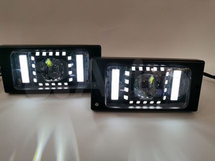 Лазерные птф - LED линзы Ваз 2110 2114 с дхо 230w