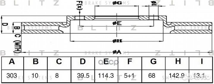 Диск тормозной Mazda CX-5 2.0 AWD 18/CX-30 1.8