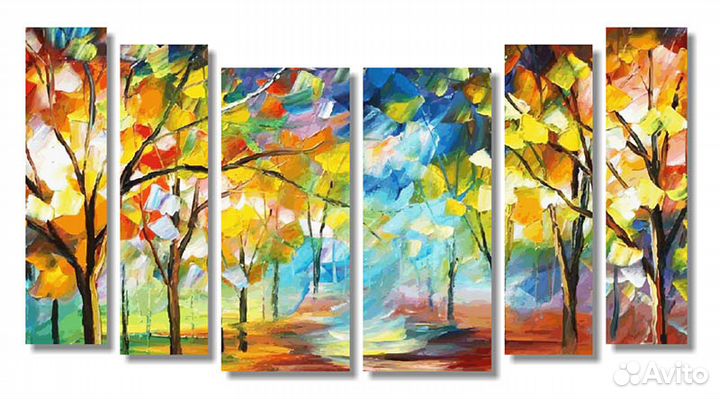 Модульная картина Осень маслом